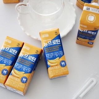Sữa đạm pha sẵn DAESANG WELLIFE Mymeal Nu Protein Banana Low Sugar Low Fat vị chuối 190ml set 16 hộp