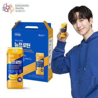 Sữa đạm pha sẵn DAESANG WELLIFE Mymeal Nu Protein Banana Low Sugar Low Fat vị chuối 190ml set 16 hộp
