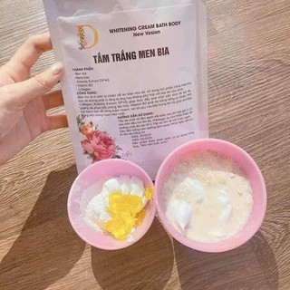 Tắm trắng body Men Bia collagen dưỡng trắng body nâng từ 2 - 4 tone da tẩy tế bào chết chống lão hoá
