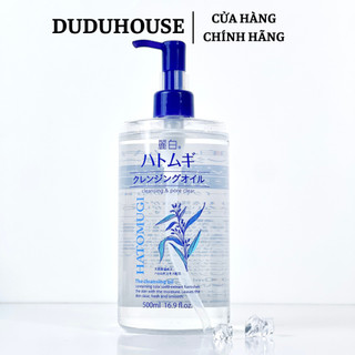 (Hàng Công TY) Dầu tẩy trang dưỡng ẩm Reihaku Hatomugi Cleansing Oil 500ml Duduhouse