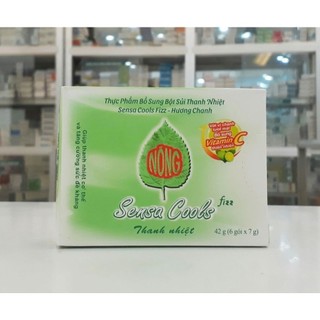 Bột sủi Sensa Cools Fizz Hương Chanh - Thanh nhiệt, bổ sung vitamin C (Hộp 6 gói x 7g)