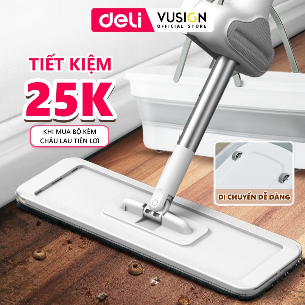 Cây lau nhà tự vắt thông minh chổi lau nhà xoay 360 độ tiện lợi, siêu sạch cho phòng khách phòng ngủ