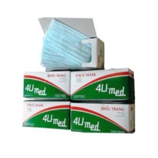 Khẩu trang y tế 4U med, khẩu trang kháng khuẩn 3 lớp