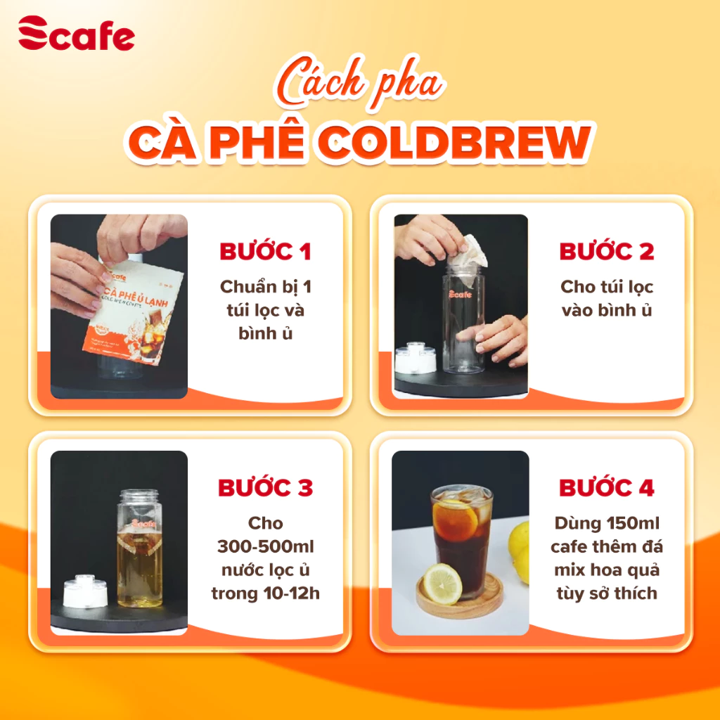 Cà Phê Ủ Lạnh Cold Brew Hạt Arabica Nguyên Chất Nốt Hương Trái Cây Nhiệt Đới Scafe Việt Nam