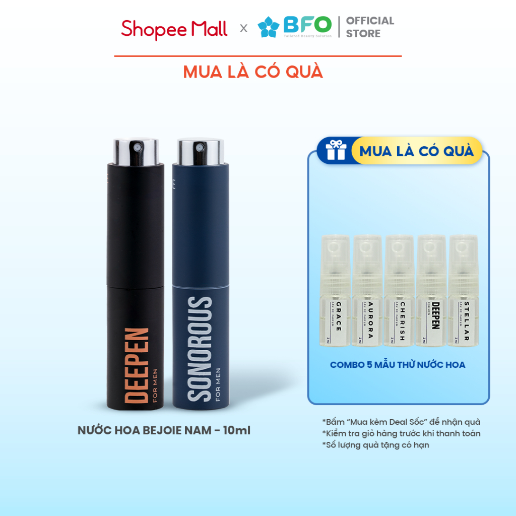 Ảnh Nước Hoa Nam Thơm Lâu Mini Hương Thơm Thanh Lịch BFO Bejoie 10ml 1