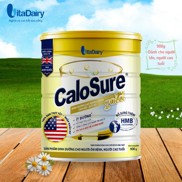 Ảnh Sữa bột Calosure Gold ít đường 900g - VitaDairy 1