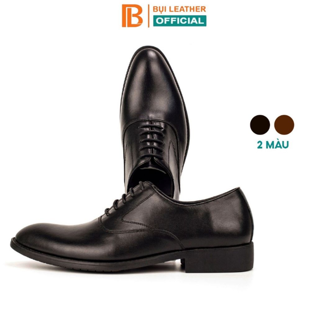 Ảnh Giày nam oxford công sở da bò nappa cao cấp màu đen G103- Bụi leather- hộp sang trọng -Bảo hành 12 tháng 1