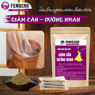 Ngâm chân giảm cân dưỡng nhan Fengcha giảm mỡ phù nề tích tụ ở chân, đùi , bụng , dưỡng hồng da mặt