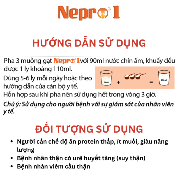 Ảnh Sữa bột Nepro 1 900g giảm Protein - VitaDairy 2