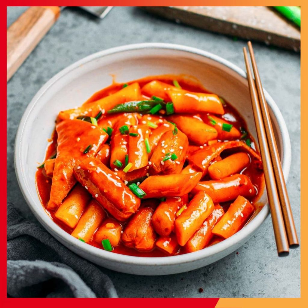 Combo 500g Bánh gạo tokbokki Hifood+100g sốt+100g bột phô mai - nguyên liệu nấu bánh gạo sốt cay, bánh gạo lắc