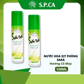 Chai xịt phòng Sara 220ml hương cỏ may khử mùi thơm lâu đến 5h - SPCa000002