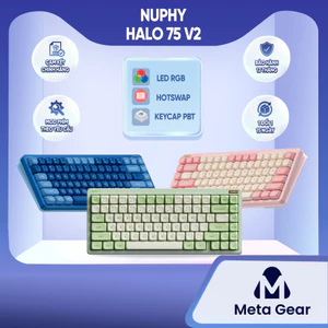 Bàn phím cơ Nuphy Halo75 V2, Nuphy Halo 75 V2 - QMK/Via - 3 Mode kết nối - Hàng chính hãng - Bảo hành 12 tháng