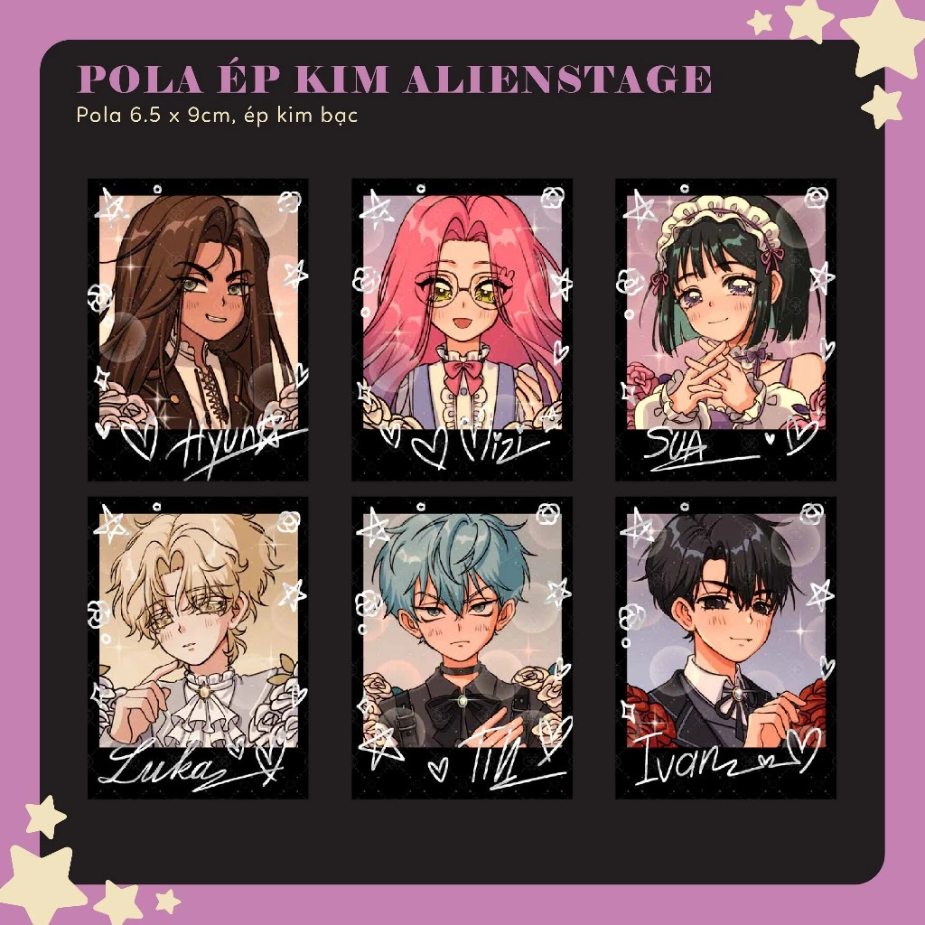 [CÓ SẴN] FULLSET Polaroid ép kim 6.5x9cm Alien Stage TEA PARTY - tặng ...