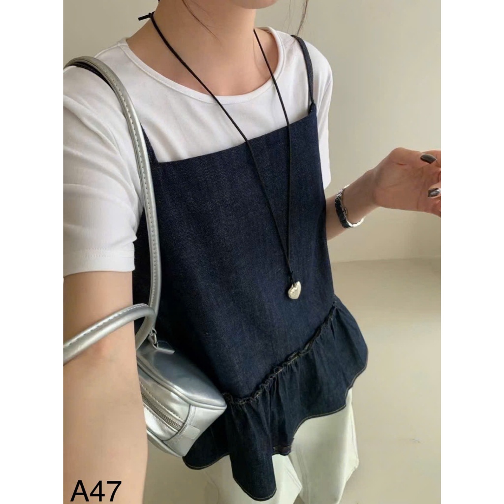 Áo bò hai dây kiểu dáng babydoll basic dễ phối đồ LALA  A47