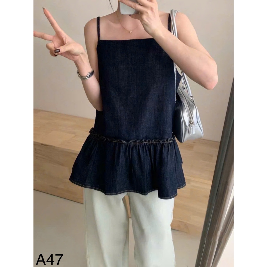 Áo bò hai dây kiểu dáng babydoll basic dễ phối đồ LALA  A47