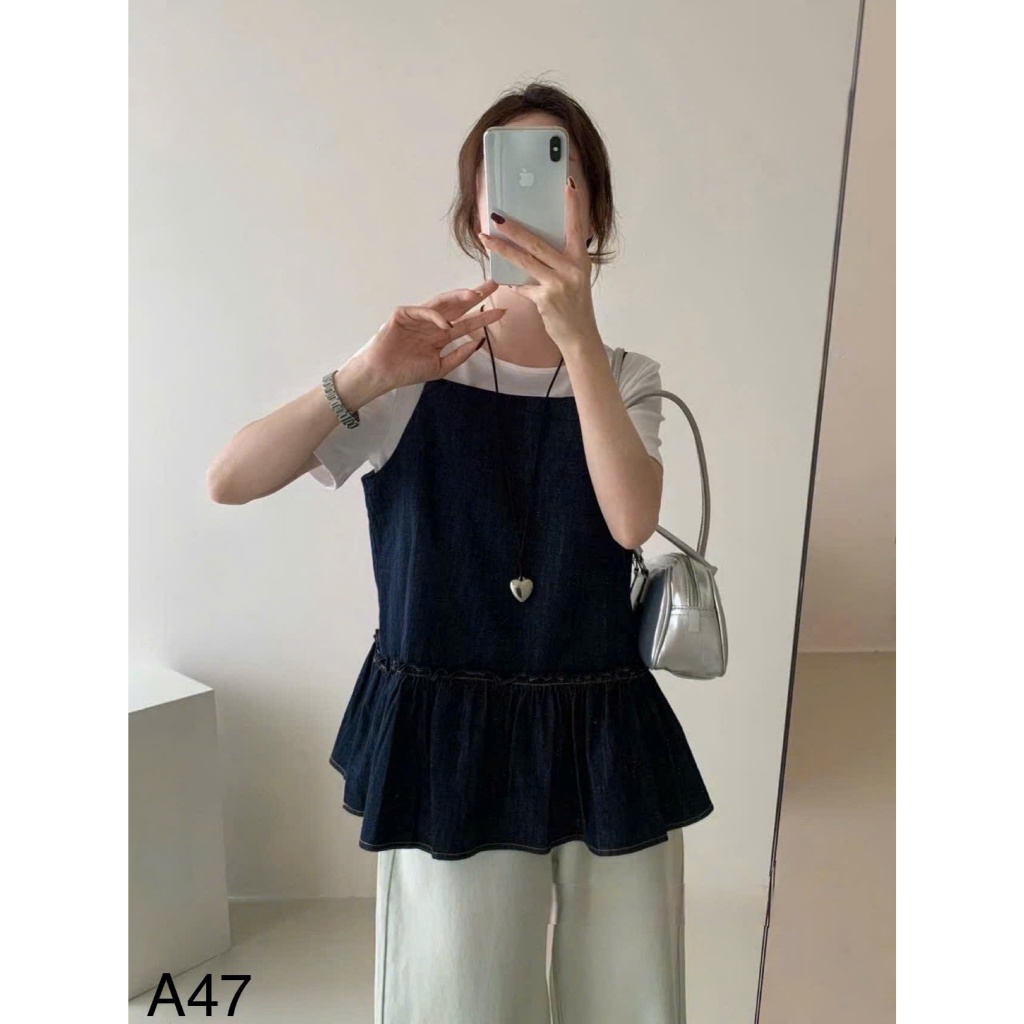Áo bò hai dây kiểu dáng babydoll basic dễ phối đồ LALA  A47