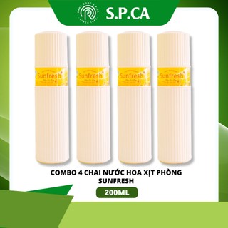 Combo 4 chai nước hoa xịt phòng Sunfresh 200ml khử mùi thơm lâu đến 6h - SPCa000076