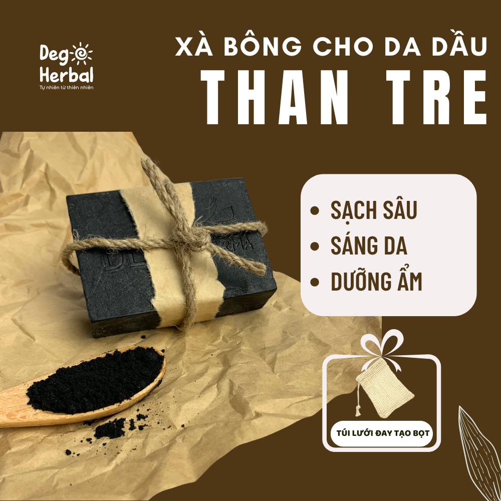Ảnh Xà Bông Sinh Dược Cho Da Dầu & Mụn Ẩn Than Tre DEGO PHARMA 100G Làm Sạch Sâu, Sáng Da, Mờ Thâm 1