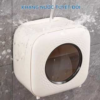 Hộp Đựng Giấy Vệ Sinh Dán Tường Chống Nước Có Ngăn Đựng Đồ Thiết Kế Dễ Thương, Sang Trọng