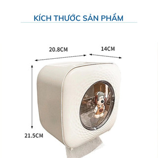 Hộp Đựng Giấy Vệ Sinh Dán Tường Chống Nước Có Ngăn Đựng Đồ Thiết Kế Dễ Thương, Sang Trọng