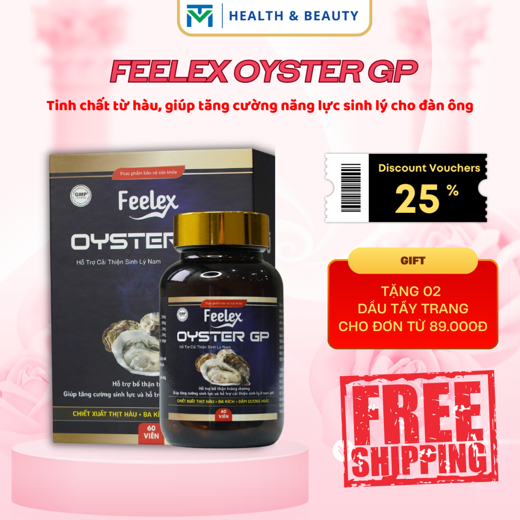 Ảnh Tinh chất hàu biển cao cấp Feelex Oyster GP tăng cường sinh lý nam  hộp 60 viên 1
