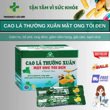 ✅[chính hãng]Siro Cao lá thường xuân mật ong tỏi đen chanh đào giúp giảm ho, lòng đờm(hộp 30gói)