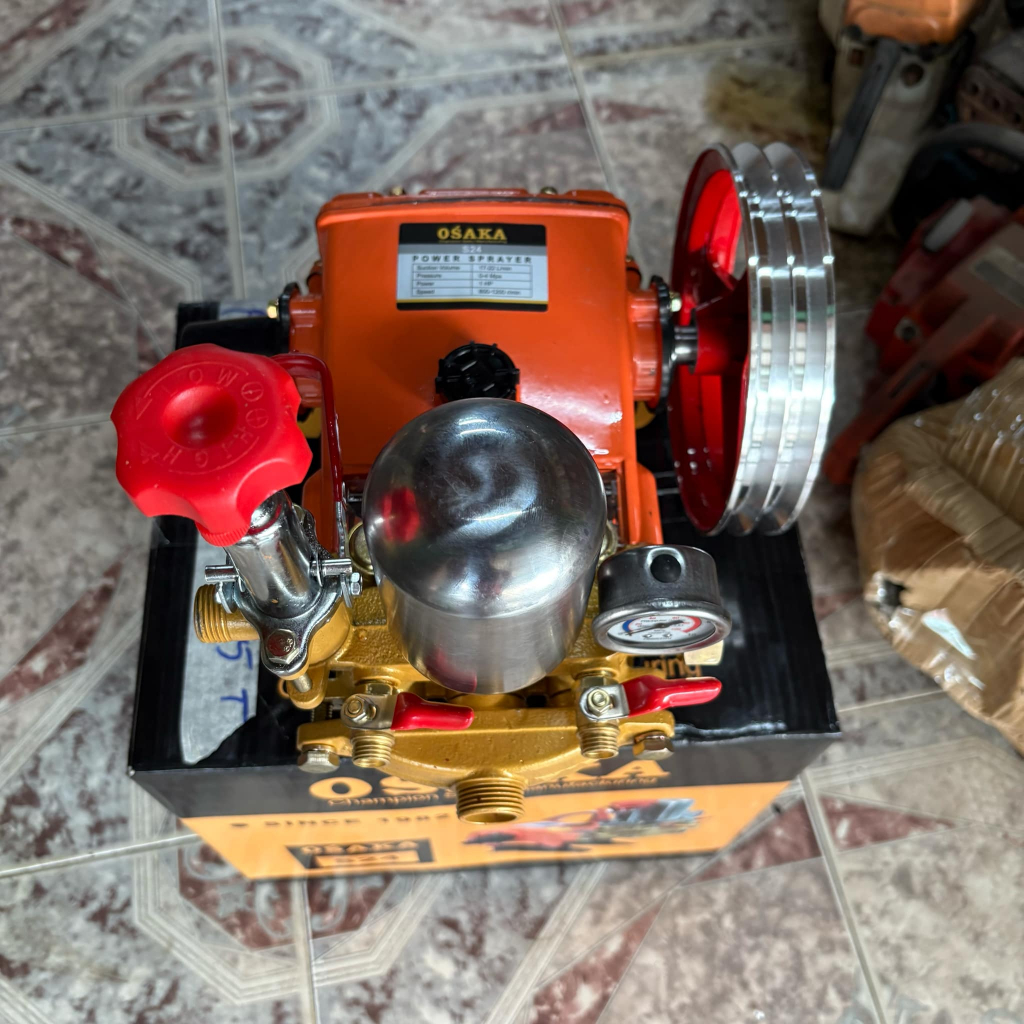 Đầu máy xịt thuốc_ Đầu máy rửa xe OSAKA 1Hp,  bền bỉ, mạnh mẽ, Pitong 22mm, trọng lượng 5kg