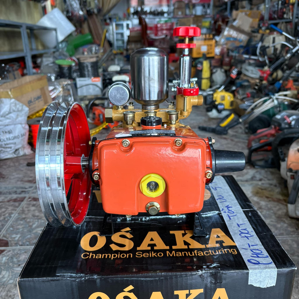 Đầu máy xịt thuốc_ Đầu máy rửa xe OSAKA 1Hp,  bền bỉ, mạnh mẽ, Pitong 22mm, trọng lượng 5kg