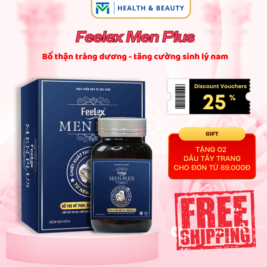 Ảnh Viên uống tăng cường sinh lí nam giới Feelex Men Plus, tác dụng nhanh chóng - hộp 60 viên 1