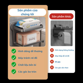 Kệ Đựng Khăn Ướt Dán Tường Đa Năng, Có Ngăn Đựng Đồ, Tiện Lợi Cho Nhà Tắm Và Nhà Bếp