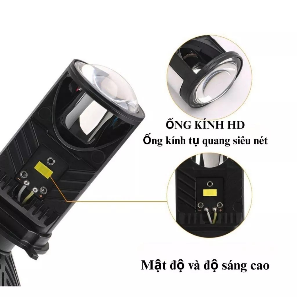 Bóng đèn Pha led T9- 65W Mẫu mới 2025 chân H4 phù hợp tất cả các loại pha ô tô,xe máy chân H4