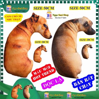 Thú Nhồi Bông CON CHÓ 3D Như Thật Độc Lạ Dùng Làm Quà Tặng Ôm Ngủ Giữ Nhà Siêu Cưng Đồ Chơi Doll