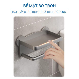 Gía đựng giấy vệ sinh, kệ đựng đồ đa năng, Nhựa ABS cao cấp, Không cần khoan