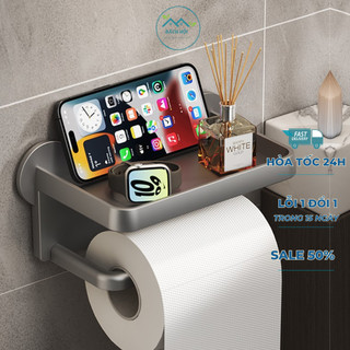 Gía đựng giấy vệ sinh, kệ đựng đồ đa năng, Nhựa ABS cao cấp, Không cần khoan