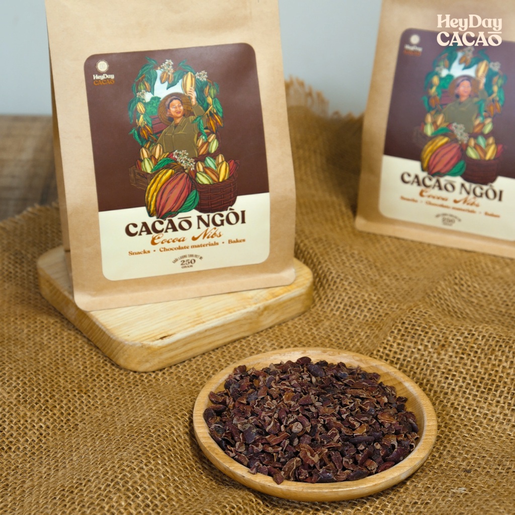Ảnh Túi 80g/250g Cacao ngòi được rang tự nhiên HEYDAY CACAO 4