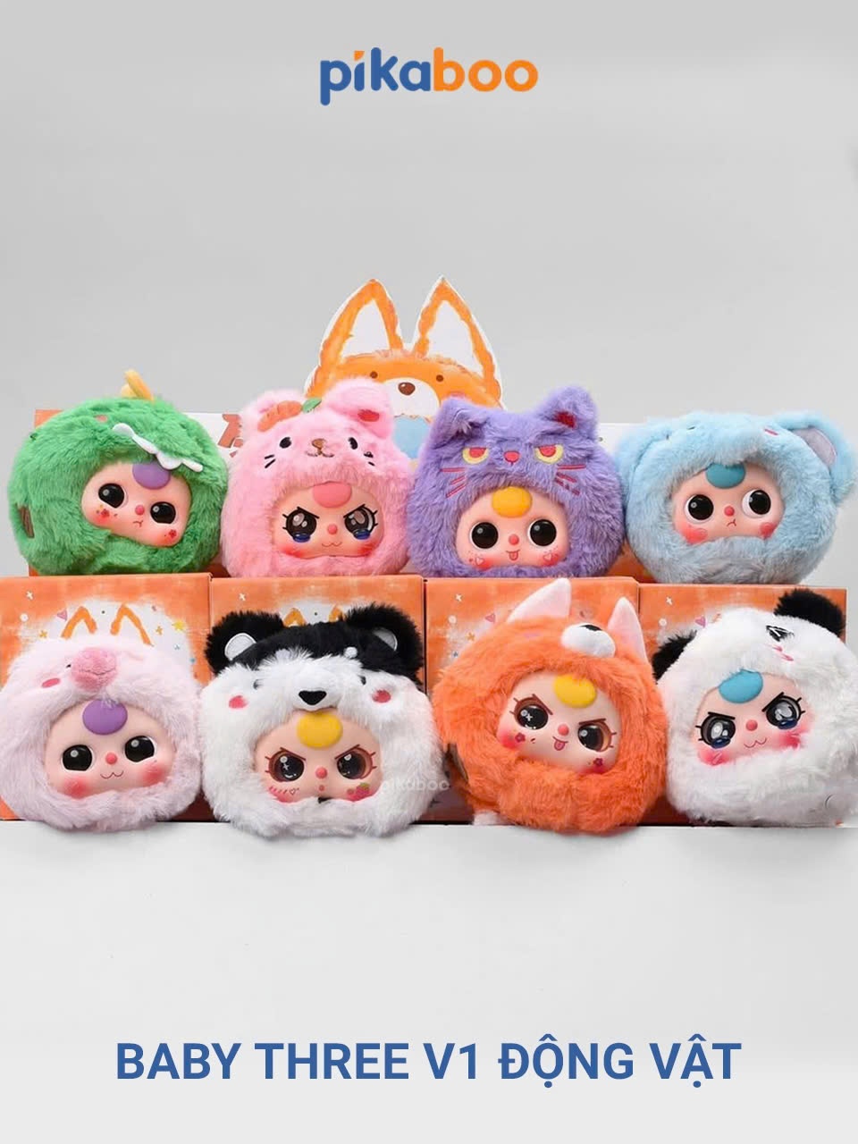 Review Chi Tiết Baby Three V1 Hộp Bí Ẩn Pikaboo: Thú Nhồi Bông Động Vật Siêu Cute