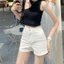 Quần Short Jean Nữ Xanh Than MIAA Quần Đùi Bò Ngắn Cạp Cao Ôm Eo Nâng Mông Hack Dáng QS09
