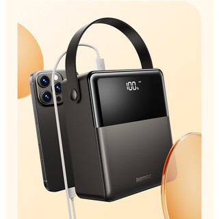 Pin Dự Phòng REMAX FP-1 100000mAh TypeC PD 27W, 4 USB-A max 22.5W, 3 cổng Input, Có Đèn Led (Đen)