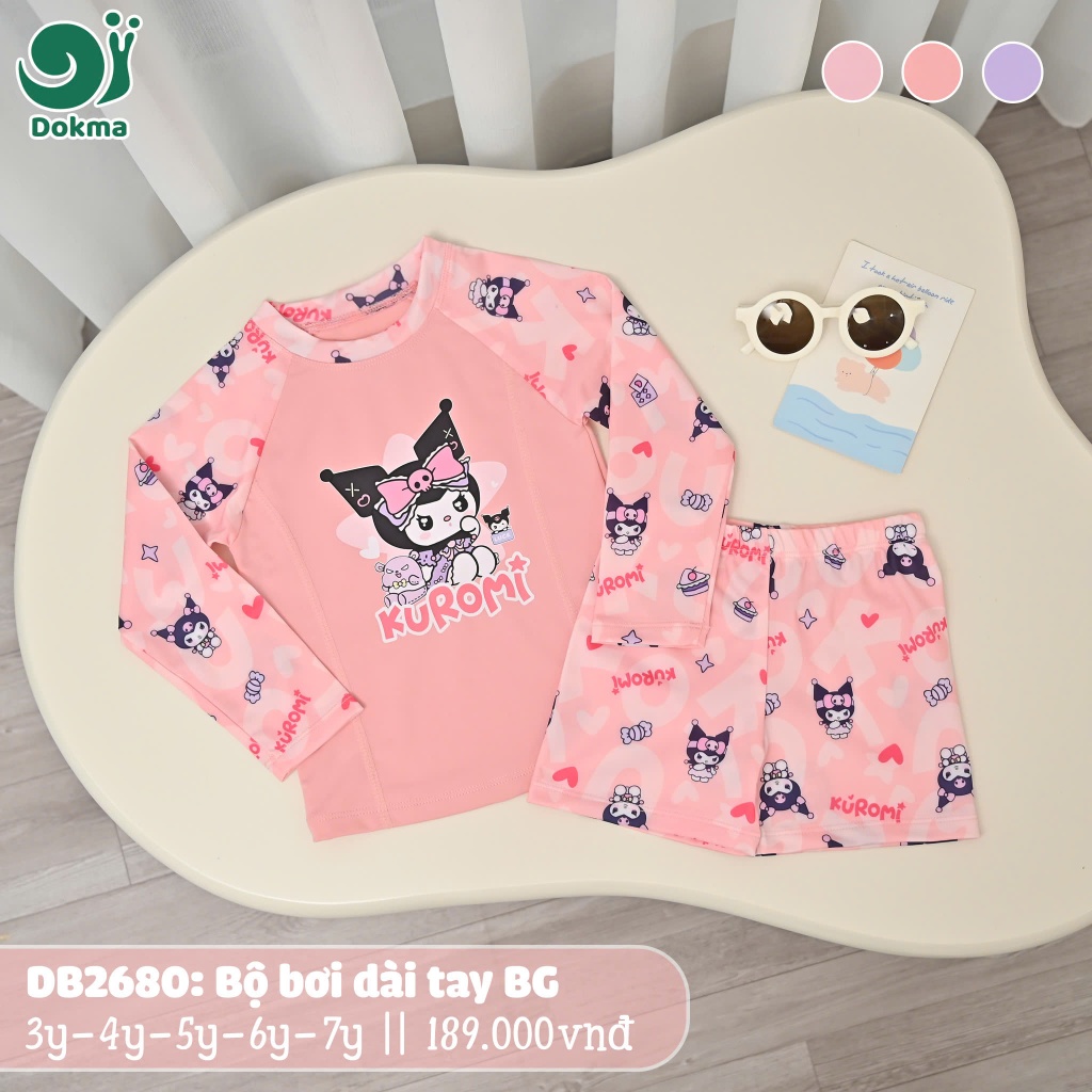 (10-20kg) Bộ Đồ Bơi Dokma Hoạ Tiết Sinh Động Cho Bé Gái  DB2678 DB2680 DB2684