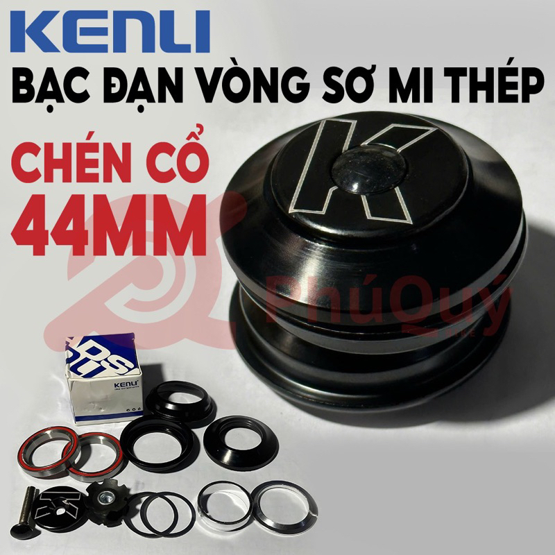 Chén cổ bạc đạn 44mm Kenli vòng sơmi bằng nhôm