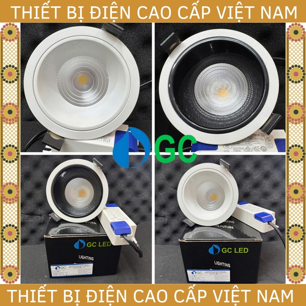 [GC] Đèn âm trần Giảm Chói Chiếu Rọi 10W-12W/D90 GC LED HERA viền mỏng ...