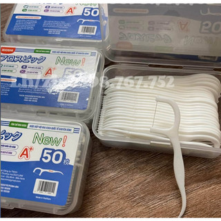 (Combo tăm chỉ nha khoa 500 chiếc) Kioshi Nhật Bản sợi nhỏ giúp vệ sinh răng miệng chính.