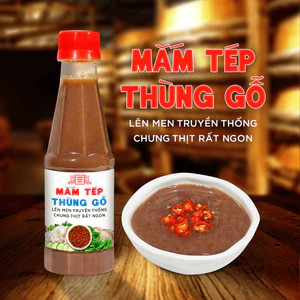 Mắm tép thùng gỗ chai nhựa 260g Làng Chài Xưa chưng thịt rất ngon, lên men truyền thống