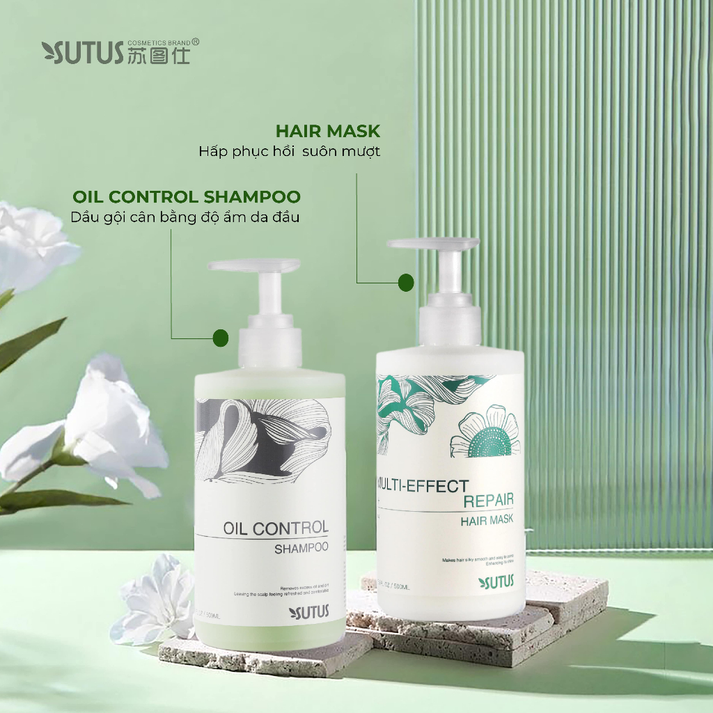 Dầu gội giảm rụng tóc, chăm sóc da đầu & kiểm soát dầu - Sutus Oil control