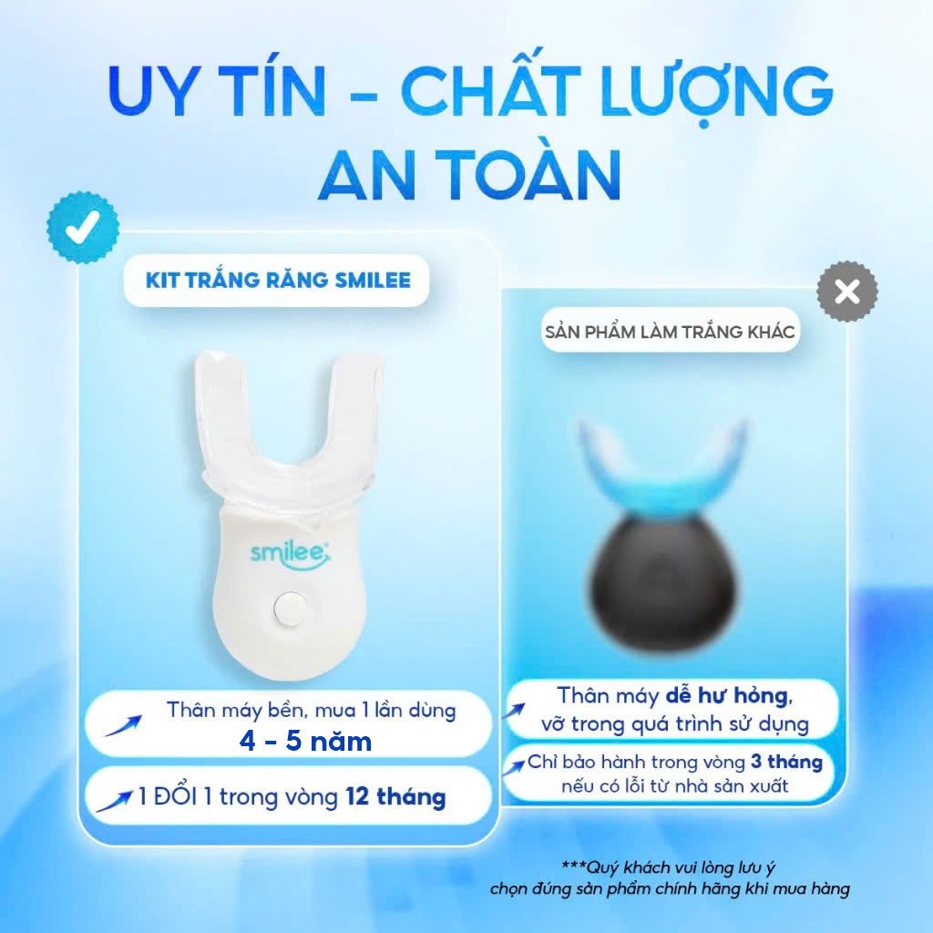 Ảnh - Bộ Kit trắng răng tại nhà Smilee Max - Trắng răng từ 2 đến 6 tông sau 7 ngày, tùy thuộc vào cơ địa 4