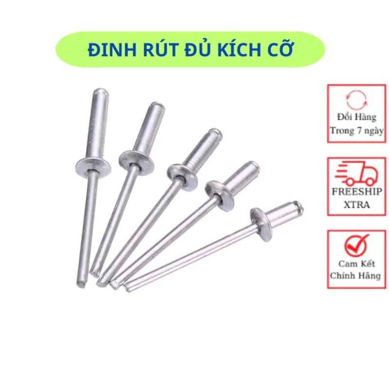 Đinh rút RIVE nhôm đủ size; 3x10, 3x12, 4x10, 4x12. | Shopee Việt Nam