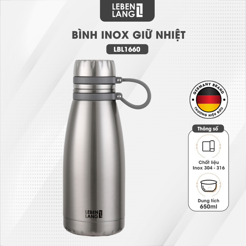 Ảnh Bình giữ nhiệt Lebenlang LBL1660,LBL1661,LBL1662 inox cao cấp không gỉ,lõi lọc trà đi kèm,chính hãng 2