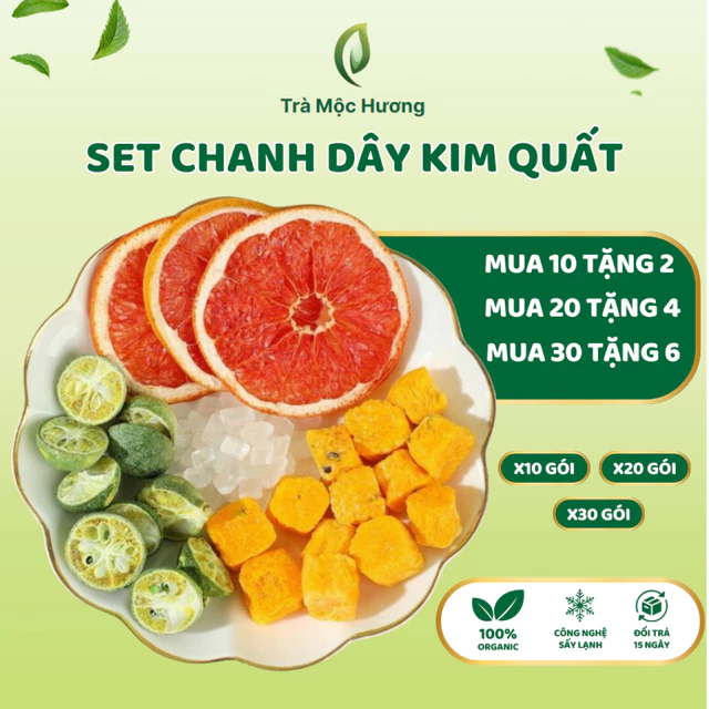 Trà Detox Triệu Lộ Tư Chanh Dây Kim Quất Dưỡng Trắng Sáng Da -Trà Mộc Hương