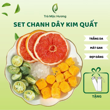 Trà Detox Chanh Dây Kim Quất Trắng Da Triệu Lộ Tư Trà Thanh Nhiệt Trà Giảm Cân Bổ Sung Vitamin C Giải Nhiệt Hiệu Quả