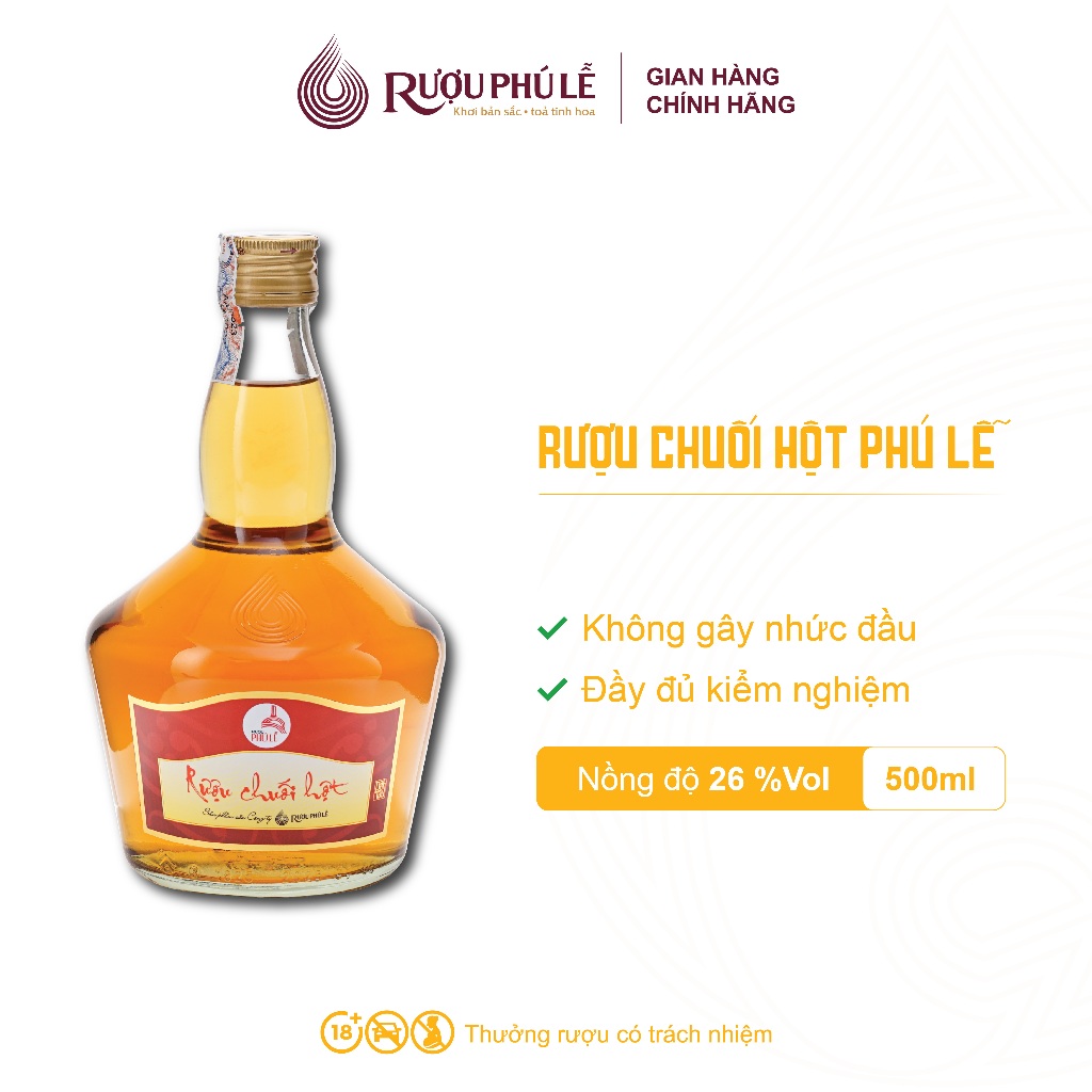 Rượu Chuối Hột Phú Lễ 26 độ 500ml | Shopee Việt Nam